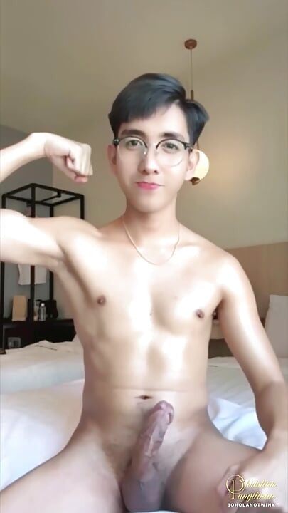 Filipino Boy Oiled Body, Nude Tiktok Dance, Playing with Ass Toys Until He Cum