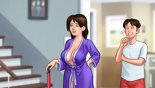 Mommy is naughty mommy wants to make love whenever she can with her tenant - Summertime Saga