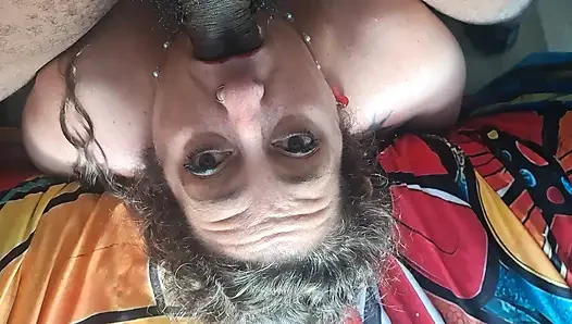 BBW Submissive Slut Roughly Face Fucked by BBC