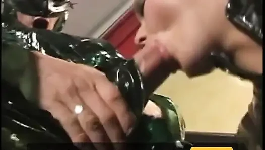 Nice cute blonde chick blows dick and gets lots of white cream in mouth