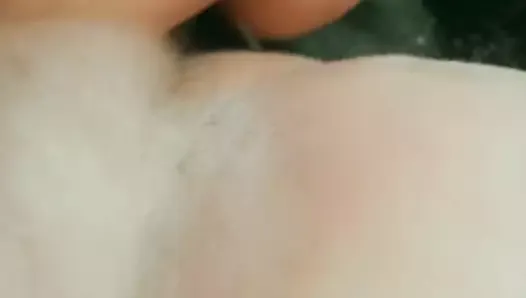 Hairy BBW pussy first time using Lovense fuck machine