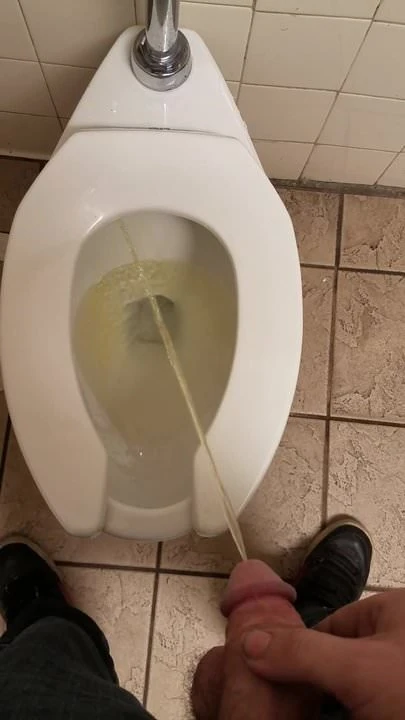 Peeing in bathroom