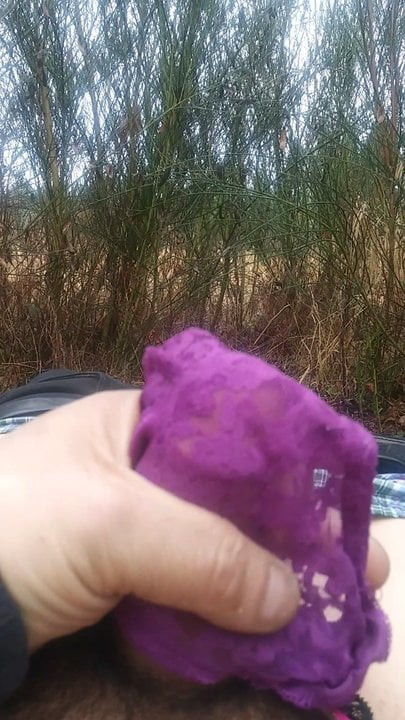 Pink n purple panties with cumshot