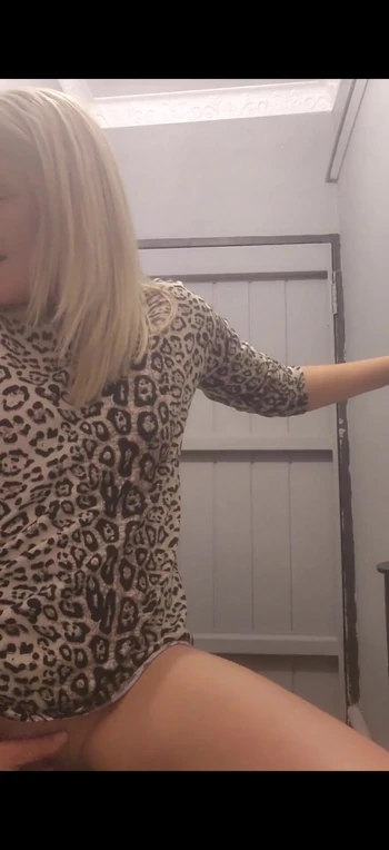 Must-share moment from "Cute blonde fingering her pussy in bar public bathroom"