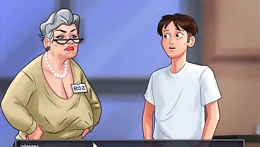 Yaz mevsimi efsanesi: yaşlı Roz'un sikini siktim