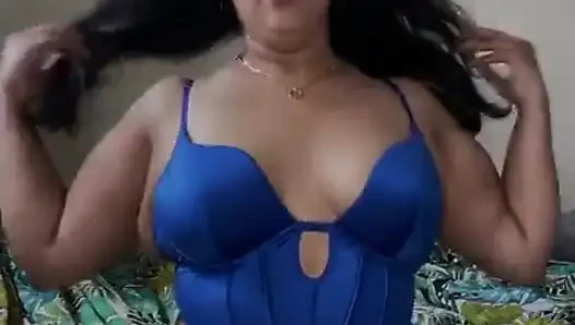 Titty Tease Asian BBW Plays with Her Breasts