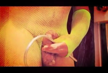 tranny sissy in pantyhose nylon of sounding urethral cock