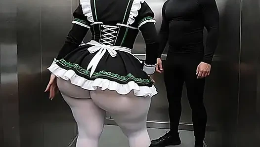 Big Ass Maid Stepsister Bent Over in Front of Me