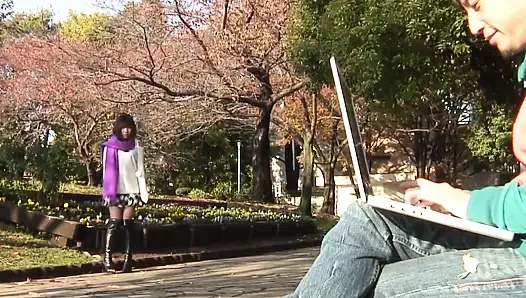 Orient Maids Scene-1_slim Asian Maid Mahiru Tsubaki Masturbated and Fucked by Two Cocks