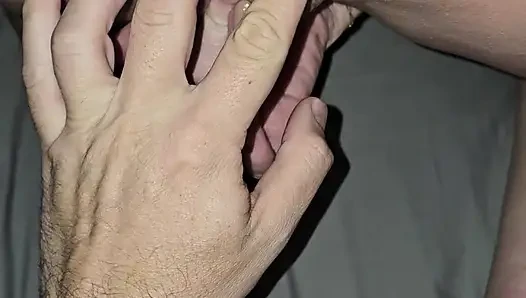Super intimate couple put on condom and have sex