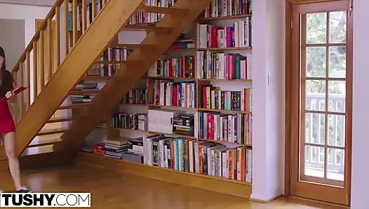 TUSHY College Student Uses Her Best Friend To Fuck Teacher