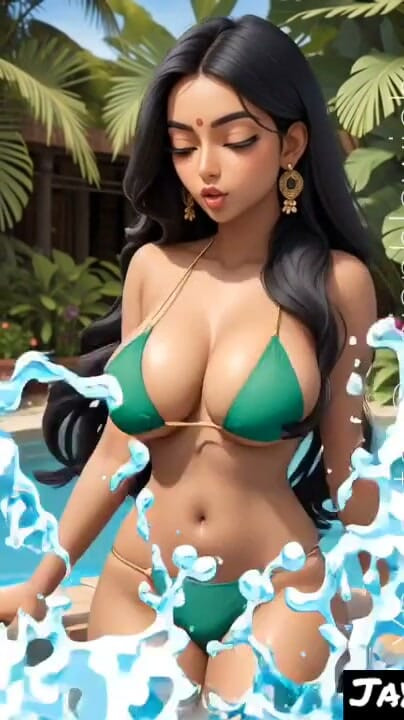 Jaya Anjali esperando por você no resort beach hotel (modelo Ai) | Clipe 1