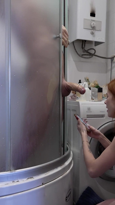 Supernatural Shower Redhead Blowjob, Doggy, No Cum for You