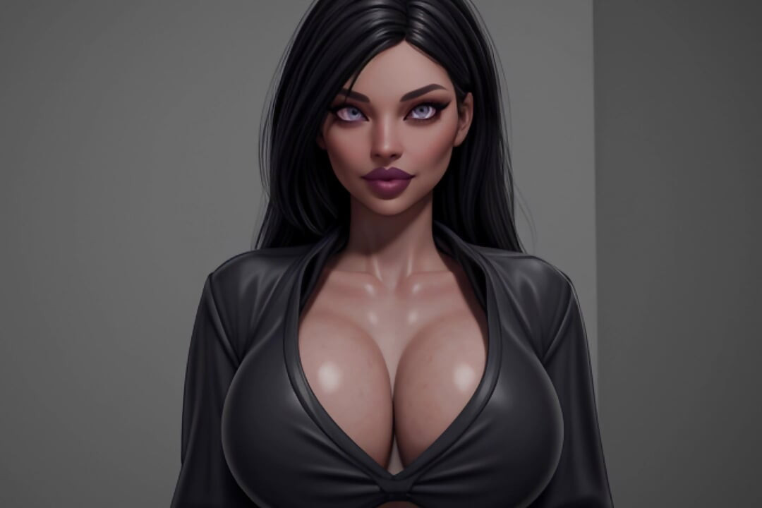 Goth inspirierte Hentai-Frau (diashow)