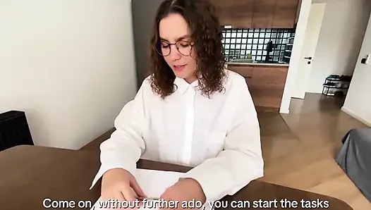 Sexy and Horny Student Seduced Her Teacher During the Exam