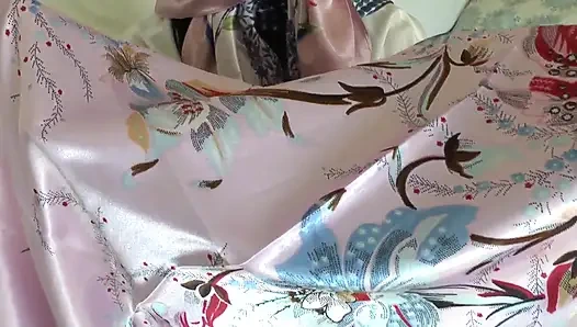 Satin Scarf Lover and Cumming on a Shiny Satin Scarf, Lady Victoria Valente