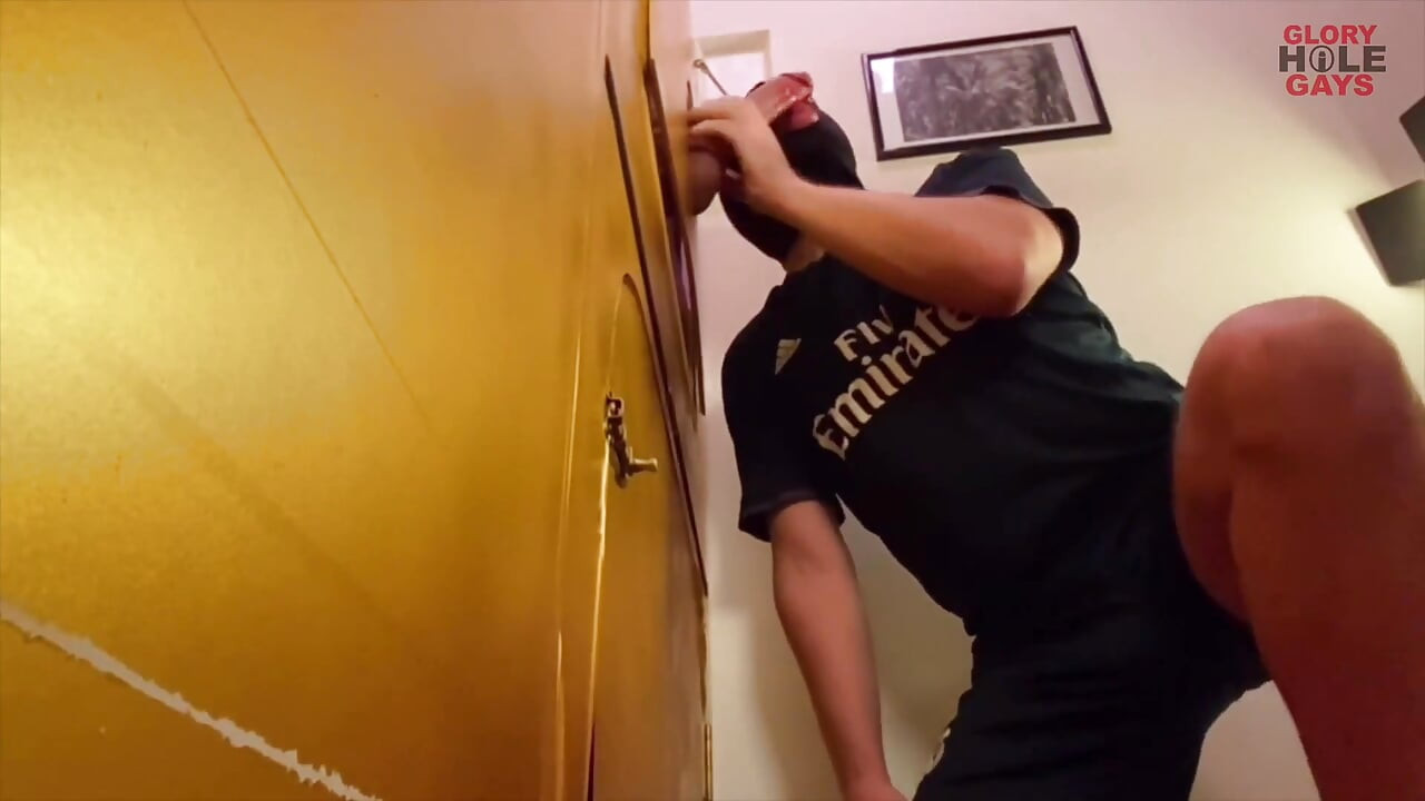Xl Cock Double Blowjob at the Gloryhole