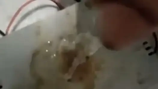 So he was milking his penis