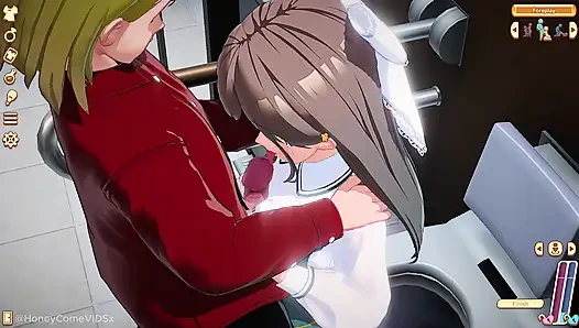 HoneyCome - Hedonistic Ashihara - Full sex in the toilet- Uncensored