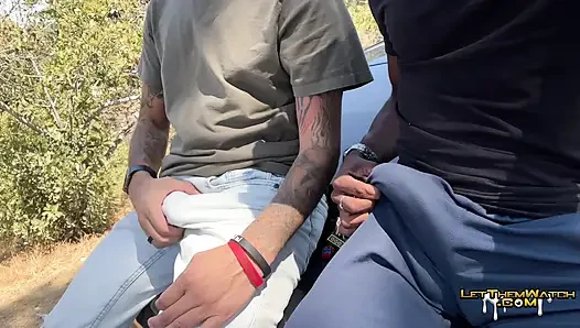 2 Big Cocks Tag Team Muscle Ass Hardcore Cumshot Public Interracial