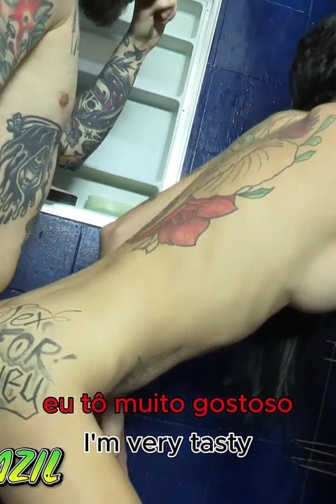 Transvestite Gave Ass to Stepbrother in the Shower