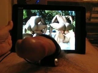 wearing a cock ring NO CUMSHOT