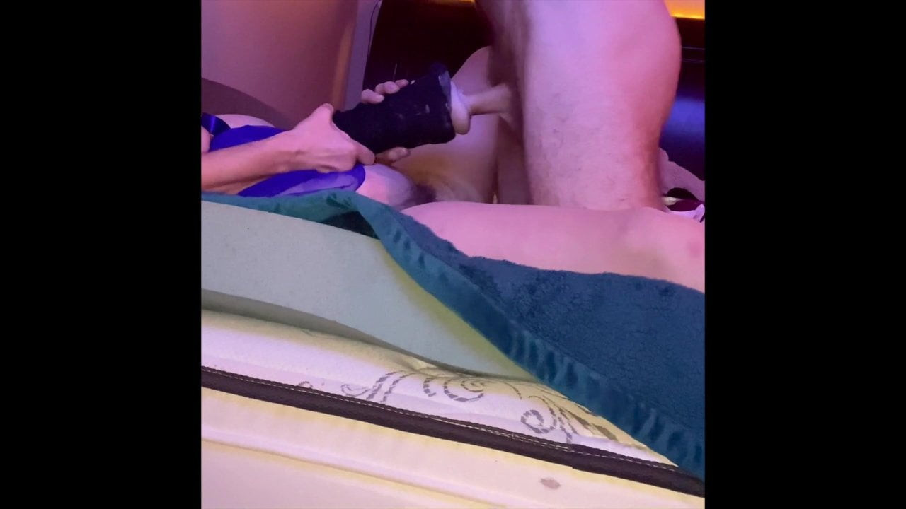 fucking toy and real pussy