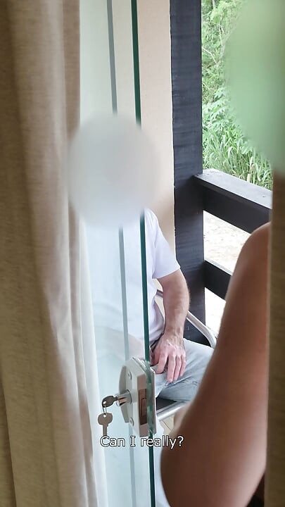 Shocked Stepmom Catches Stepson Jerking Off On Balcony But Helps Him Finish