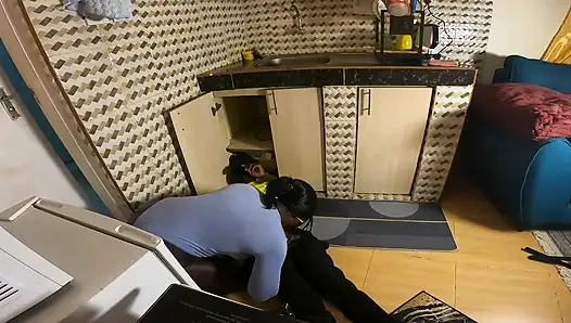 Horny Plumber Drilling Her Big Ass