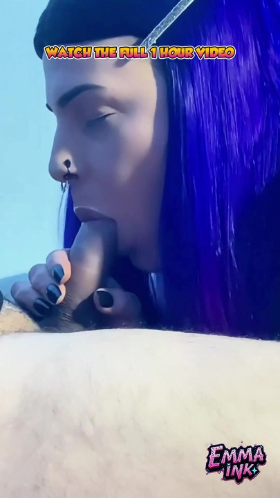 Emotional moment from "the best blowjobs from beautiful trans girl Emma Ink in 2024"