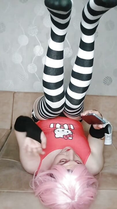 Acrobatic Femboy Zebra Long Socks