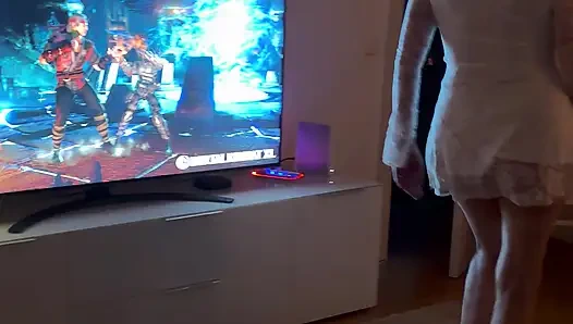 Возбужденную знакомую трахнул мой сосед