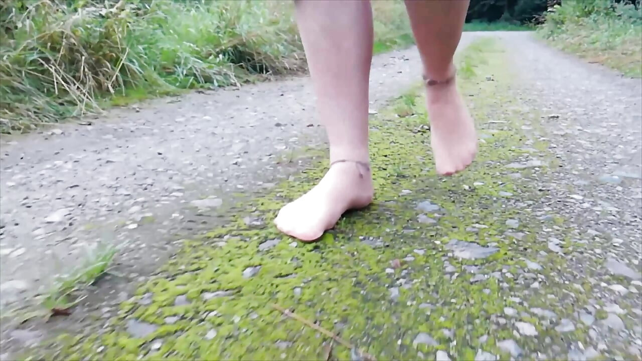 Nylon Feet Take a Walk in Nature