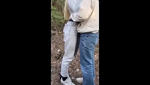 Juicy Blowjob and Fuck in the Woods! Cum in My Pussy!.