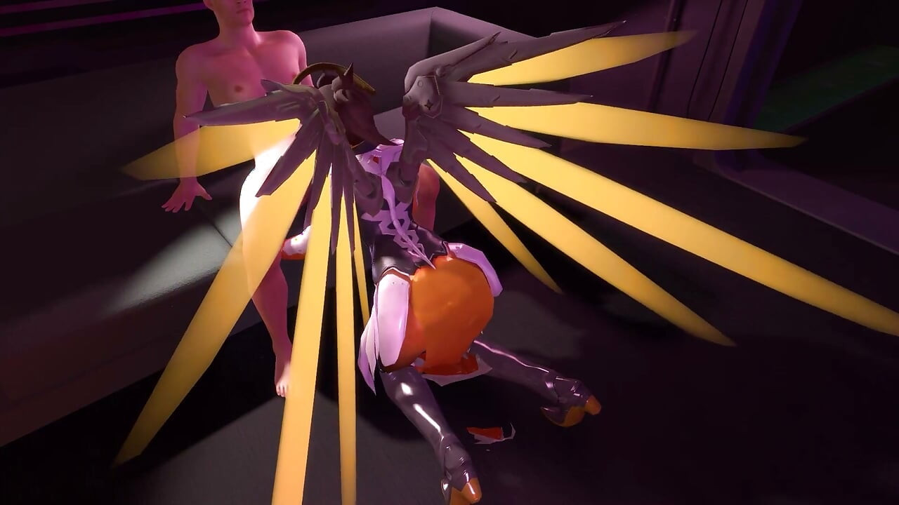 Mercy Sucks Dick on Her Knees in POV Overwatch Parody