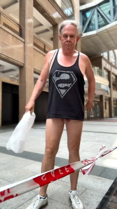 Naked without pants in public