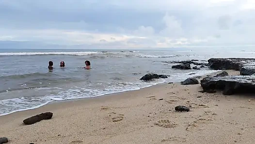 WITH TWO ON THE BEACH AND BONTANDO TO SUCK MY CUM