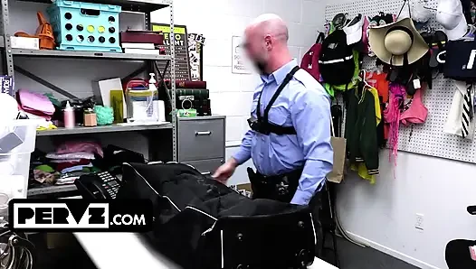 Tiny Shoplifter Rylee Blake Hides In A Bag And Gets Caught And Fucked By Officer Steele