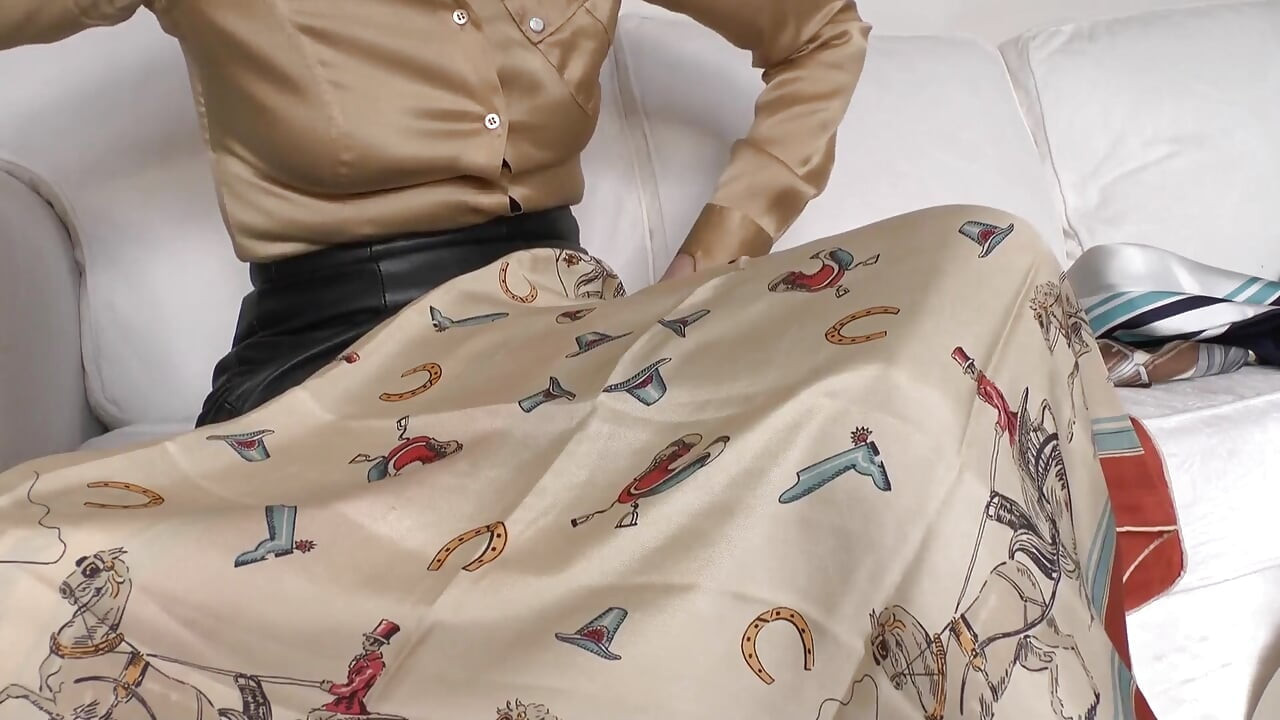 Cum on Stepmother's Silk Scarf, Lady Victoria Valente