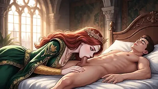 Hot AI princess lets you fuck her in her palace