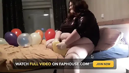 SSBBW Ile Balon Fetişi