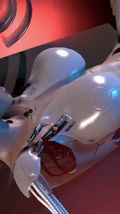 Testarea pizdei unei fete robot sexual pe jumătate asamblată | Clip 1