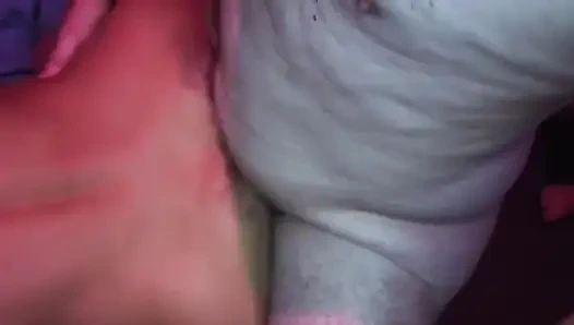 Mature Babe Stretched Wide by Heel in Wild Group Pound