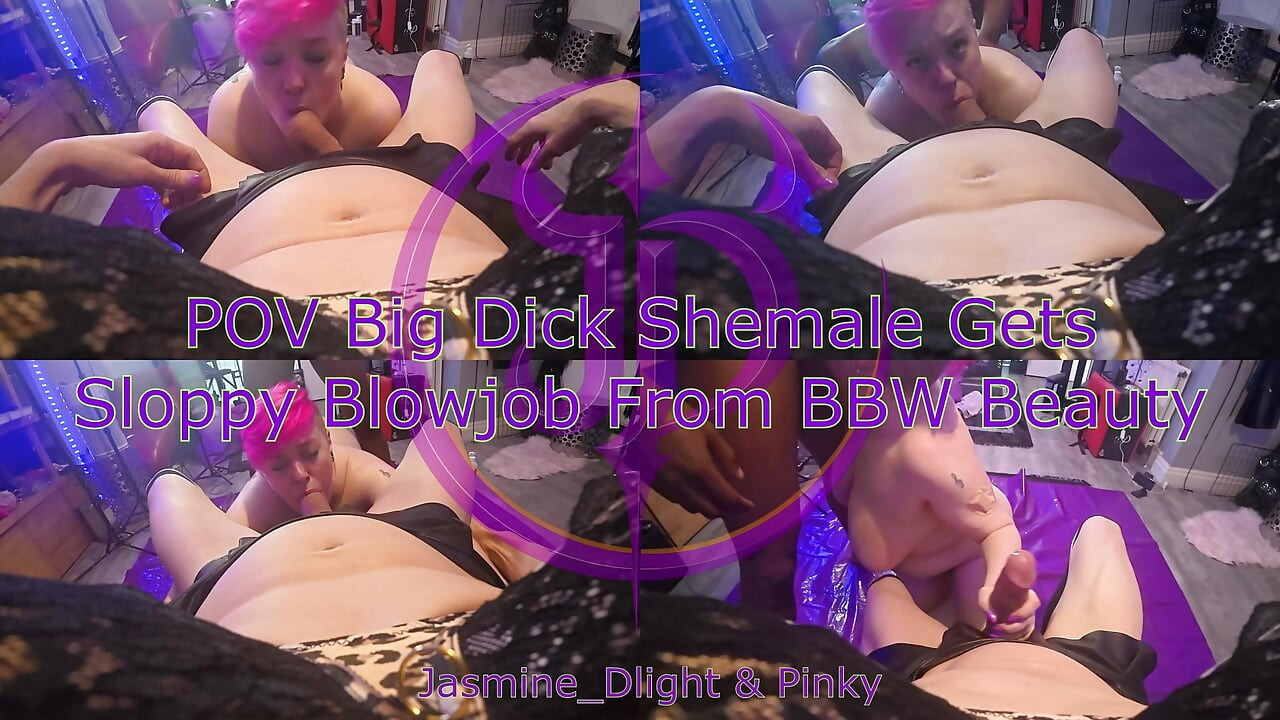 Jasmine_Dlight & Pinky - POV μεγάλο πουλί τραβεστί παίρνει ατημέλητη πίπα από βυζαρού καλλονή