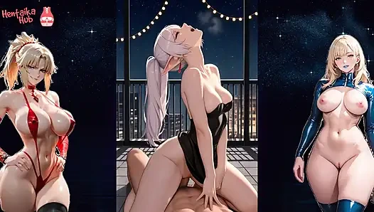 Kompilasi hentai 2d dengan jalang panas Friren