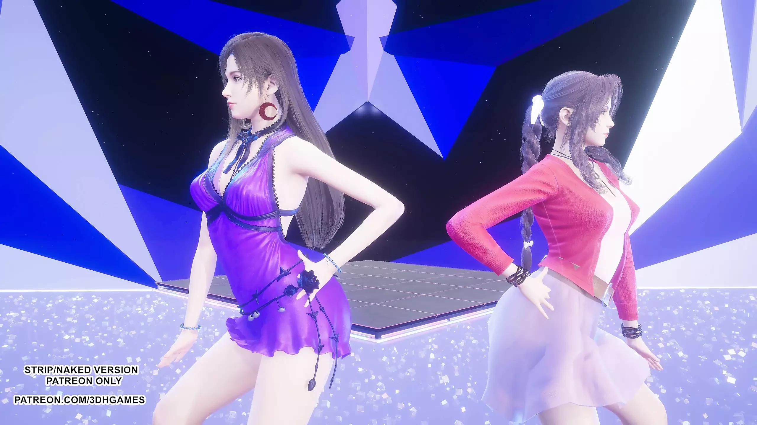 Mmdテヨン-インブ・エアリス、ティファ・ロックハート、ホットなkpopダンス、ファイナルファンタジー、無修正エロアニメ