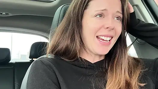 Canadian Hottie Gets off in the Drive Thru!