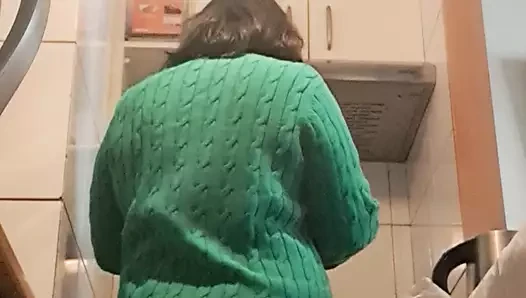 fucking riding with the dildo all the way in