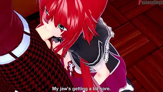 Rias Gremory kütüphanede seks - dxd ntr çılgınlığı serisi