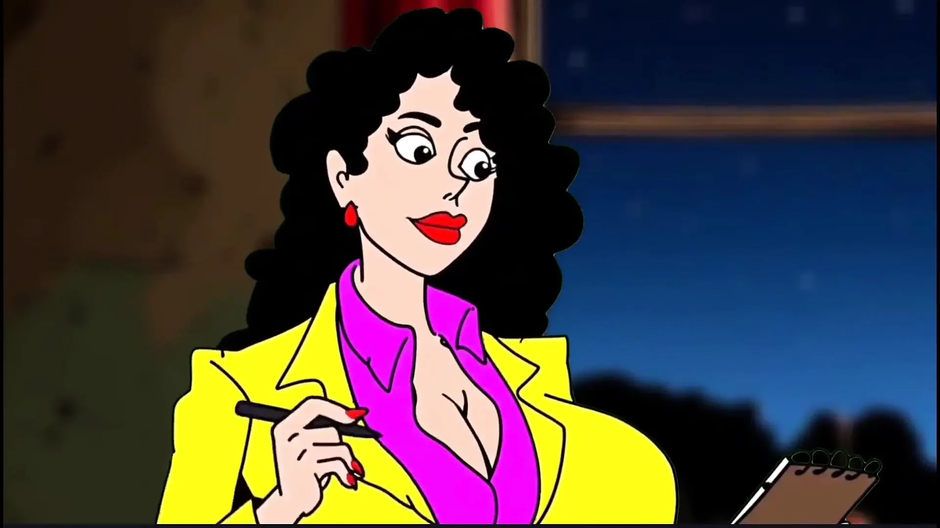 Depravadas milfs americanas no trabalho. Compilação de animações. Caricatura. Hentai